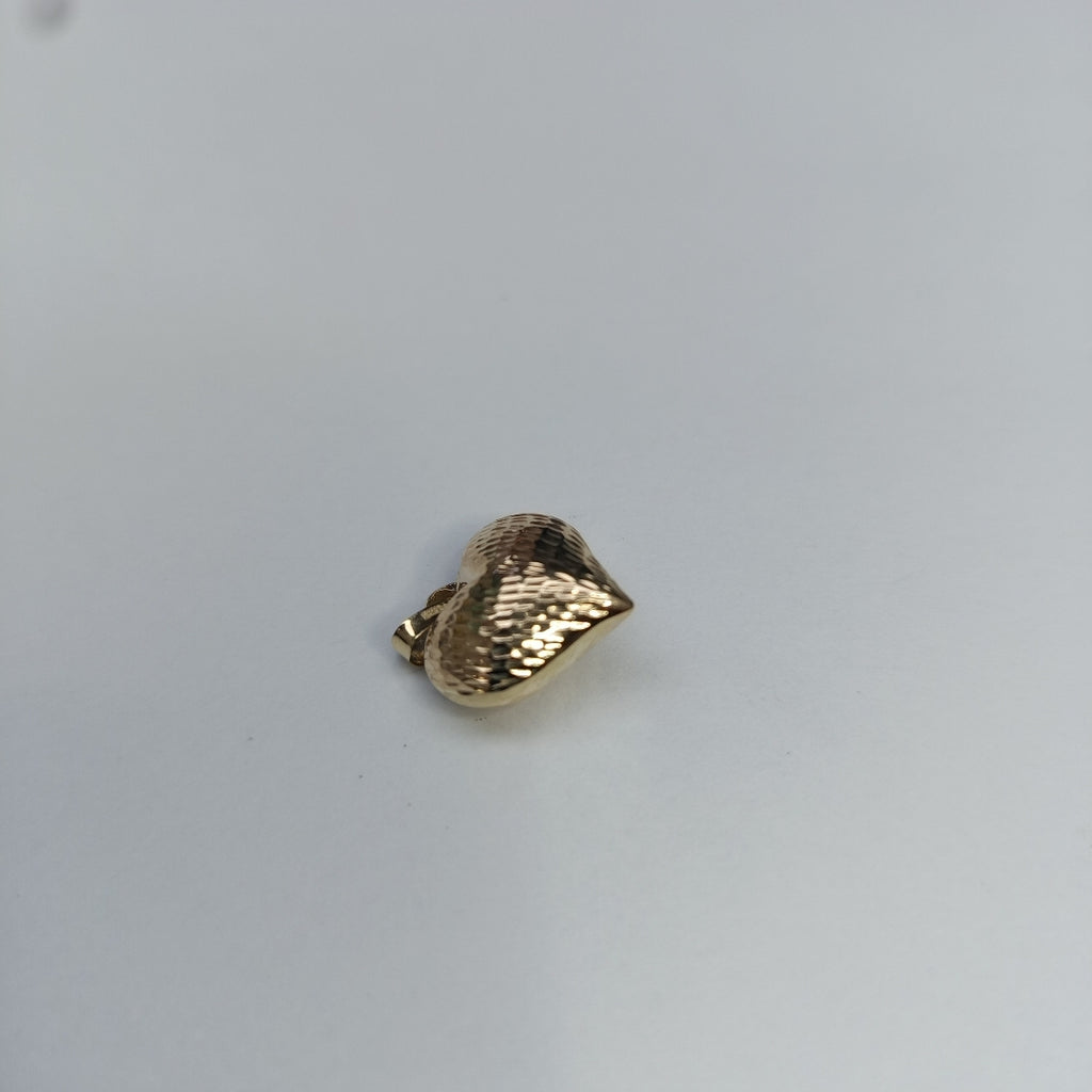 DIJE TEJIDO CORAZON LABRADO 14K 0.9 GR (NUEVO)
