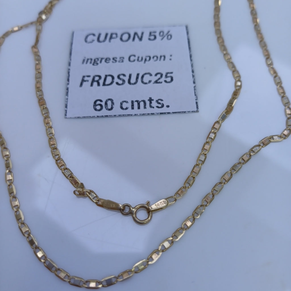 CADENA ORO COMBINADO 14 K 4,00 GRMS (SEMINUEVO)