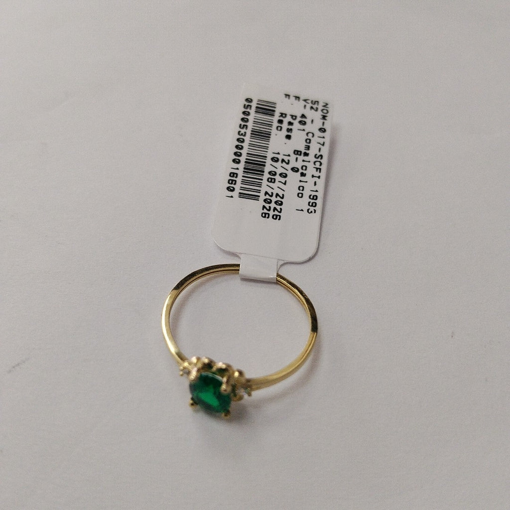 ANILLOS CON CIRCONIAS PDRAS DE COLOR 14K TALLA 7 1 GR (NUEVO)