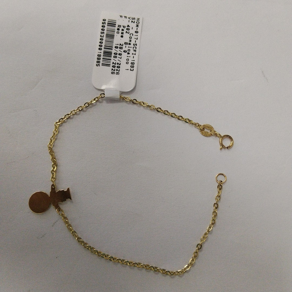 PULSERA TEJIDO ESPECIAL FIG NIÑO 14K 18 CM 1.4 GR (NUEVO)