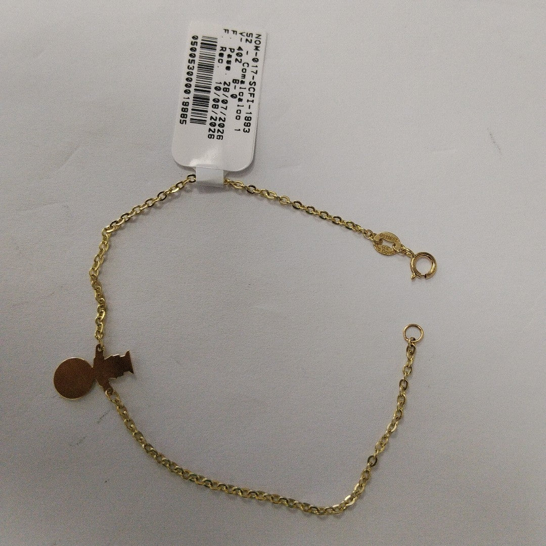 PULSERA TEJIDO ESPECIAL FIG NIÑO 14K 18 CM 1.4 GR (NUEVO)