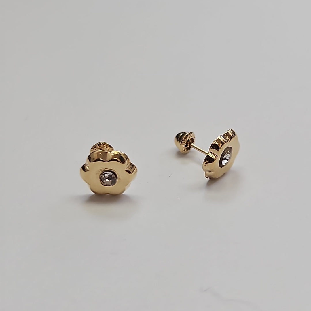 BROQUELES BROQUEL FIG FLOR C CIRCONIA 14K 0.2581 GR (NUEVO)