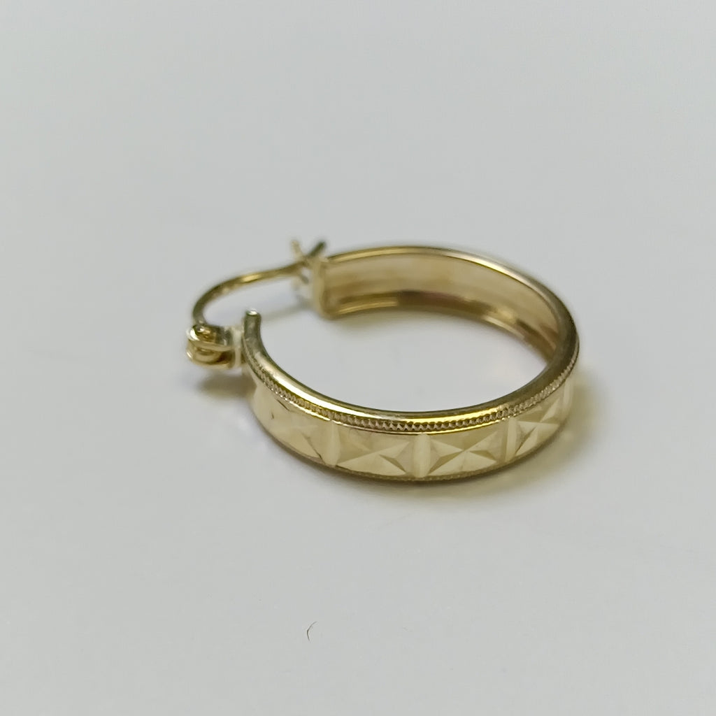 ARETES ARRACADAS LABRADAS 10K 2.2 GR (NUEVO)