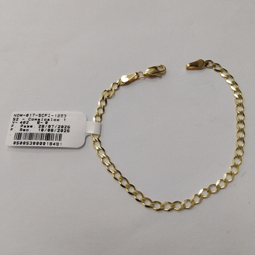 PULSERA TEJIDO BARBADA 14K 18 CM 3.4 GR (NUEVO)