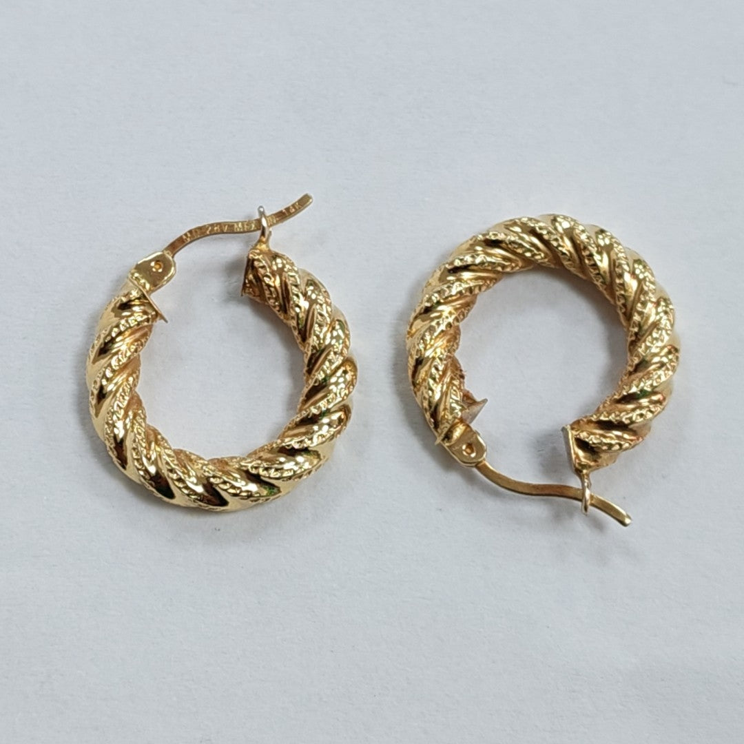 ARRACADAS PAR ORO 14 K 2,50 GRMS (SEMINUEVO)