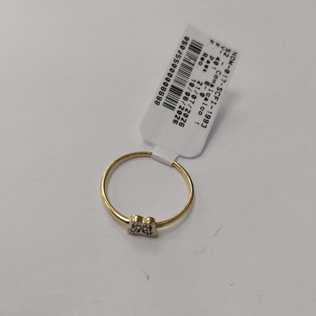 ANILLO ANILLITO MARIPOSA C CIRCONIAS 14K 7 TALLA 1 GR (NUEVO)