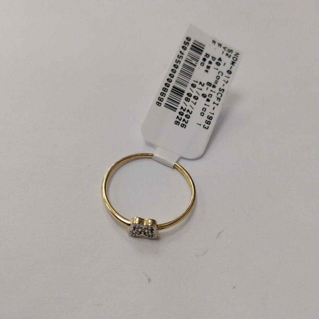 ANILLO ANILLITO MARIPOSA C CIRCONIAS 14K 7 TALLA 1 GR (NUEVO)