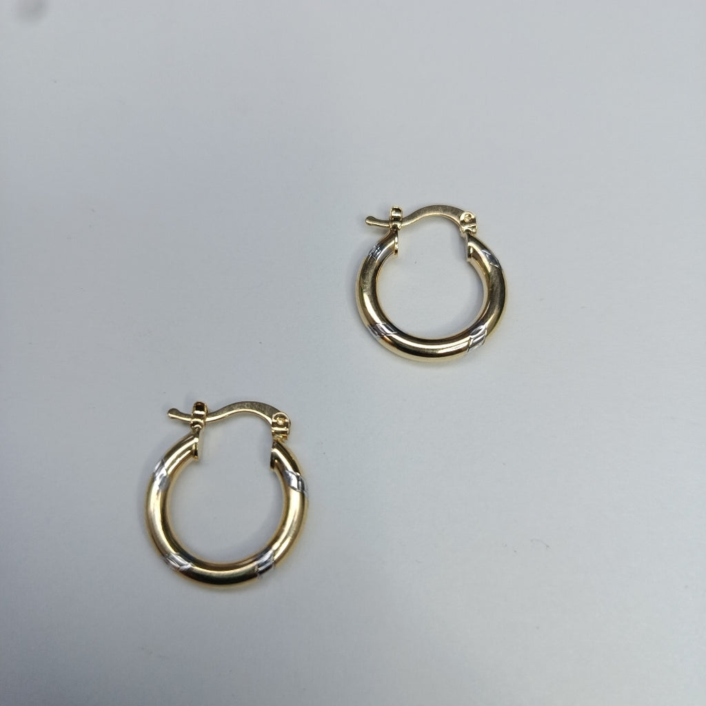 ARETES ARRACADAS COMBINADAS 14K 1.6 GR (NUEVO)