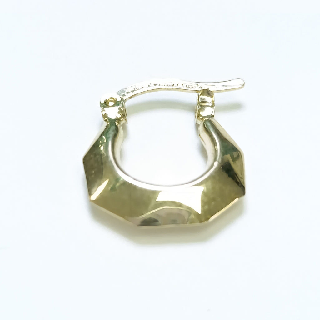 ARETES TEJIDO ARRACADA FACETADA 14K 1.3 GR (NUEVO)
