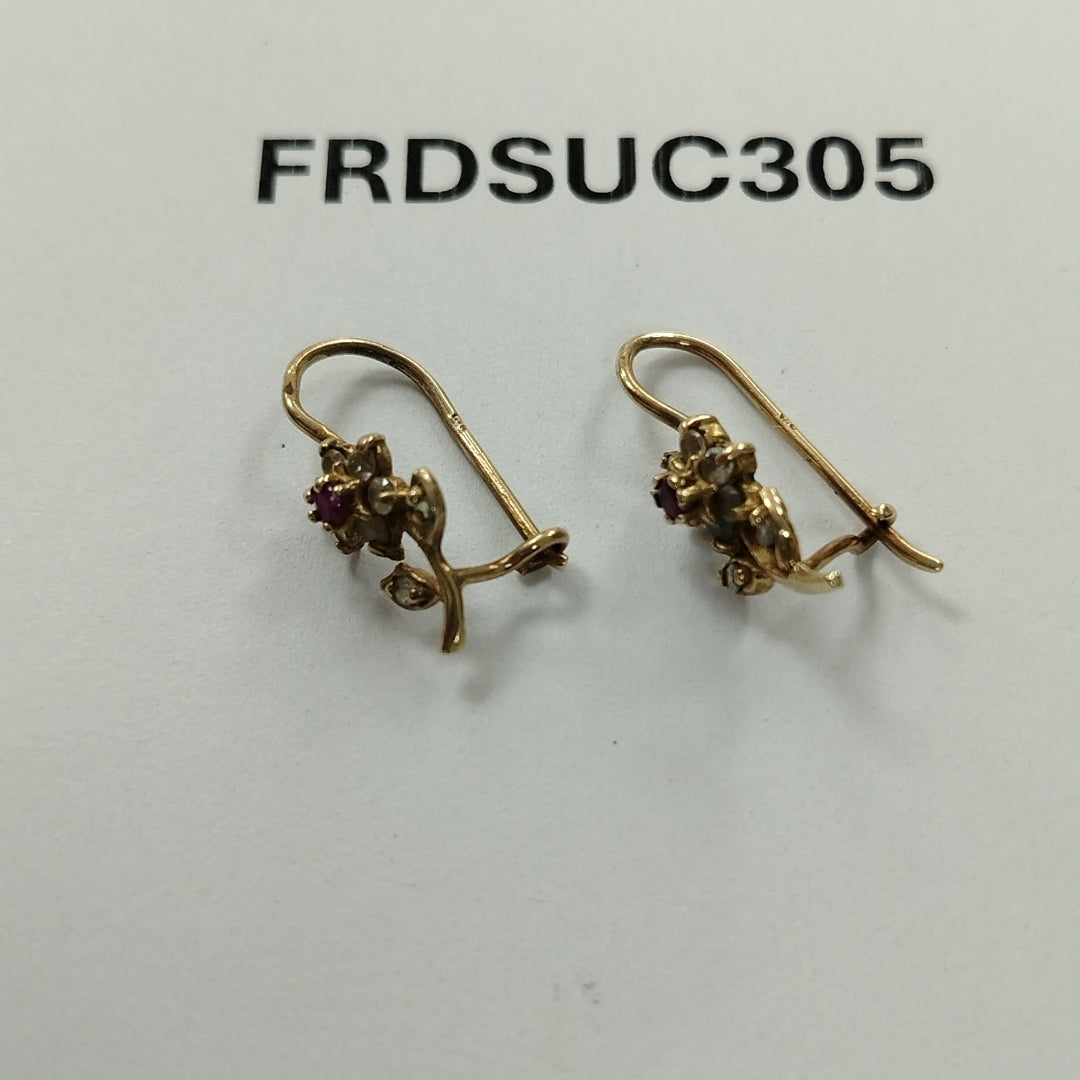 ARETES PAR ORO 10 K 2,10 GRMS (SEMINUEVO)