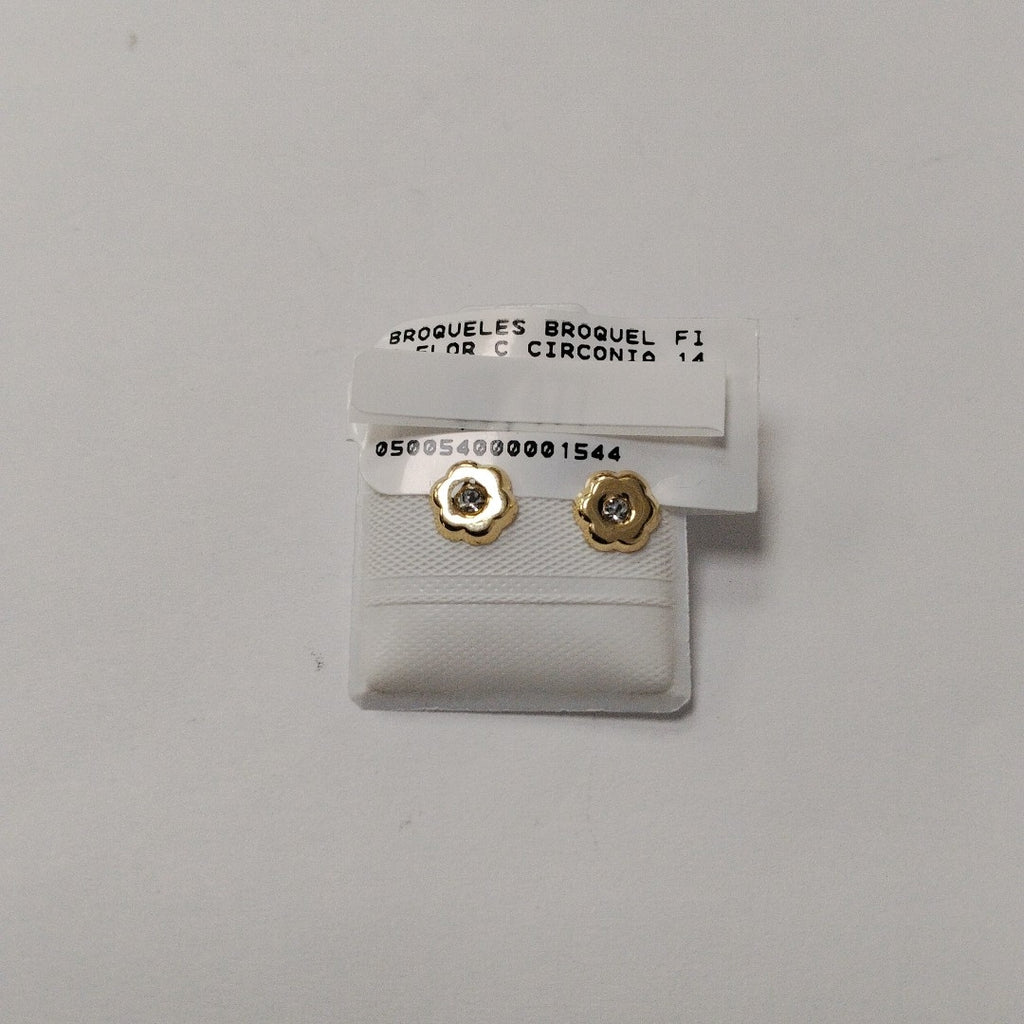 BROQUELES BROQUEL FIG FLOR C CIRCONIA 14K 0.2581 GR (NUEVO)