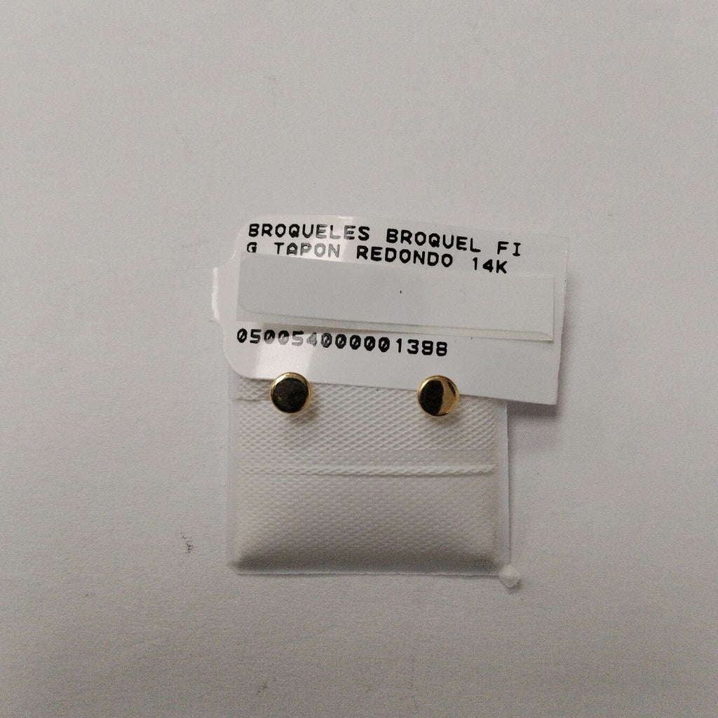 BROQUELES BROQUEL FIG TAPON REDONDO 14K 0.1408 GR (NUEVO)