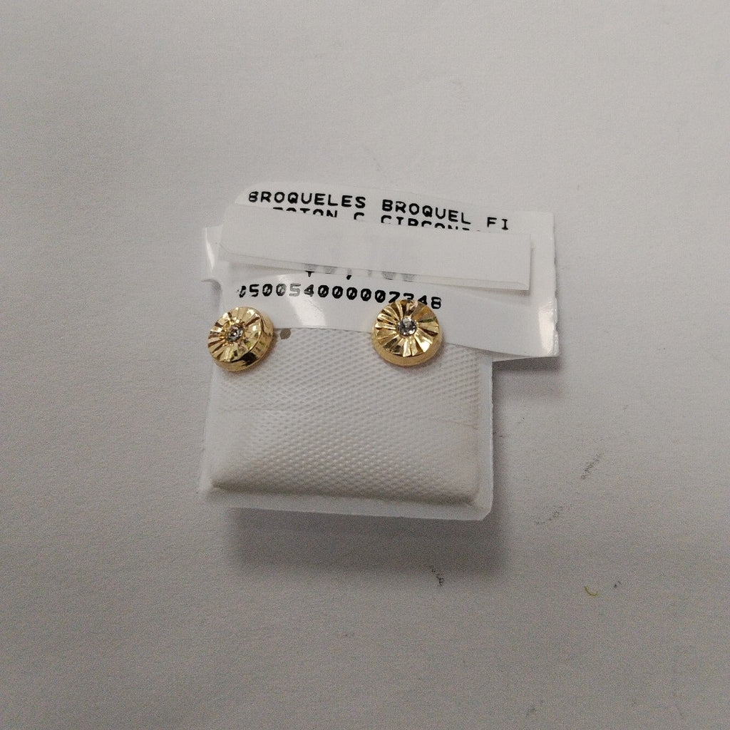 BROQUELES BROQUEL FIG BOTON C CIRCONIA 14K 0.2916 GR (NUEVO)