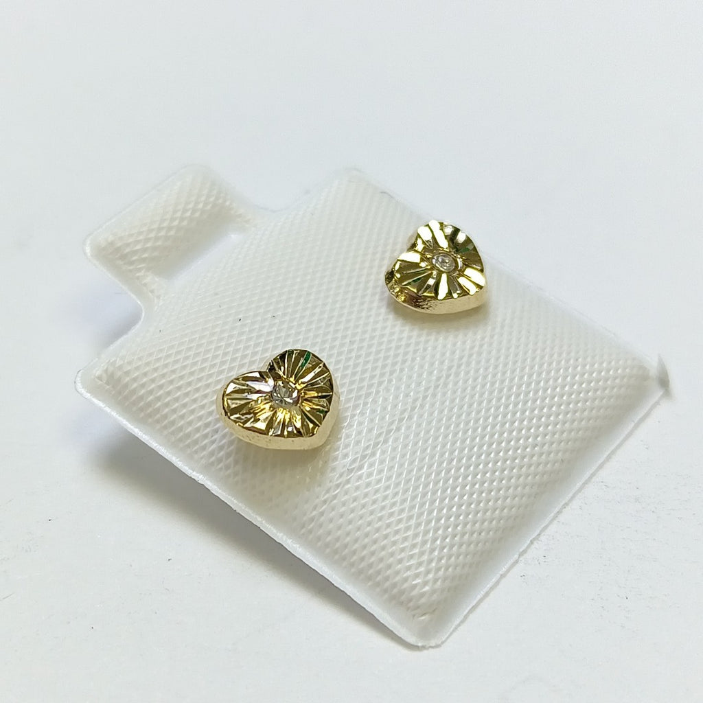 BROQUELES BROQUEL FIG CORAZON C CIRCONIA 14K 0.2603 GR (NUEVO)