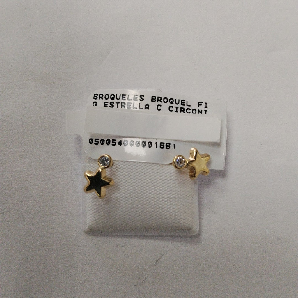 BROQUELES BROQUEL FIG ESTRELLA C CIRCONIA 14K 0.2603 GR (NUEVO)