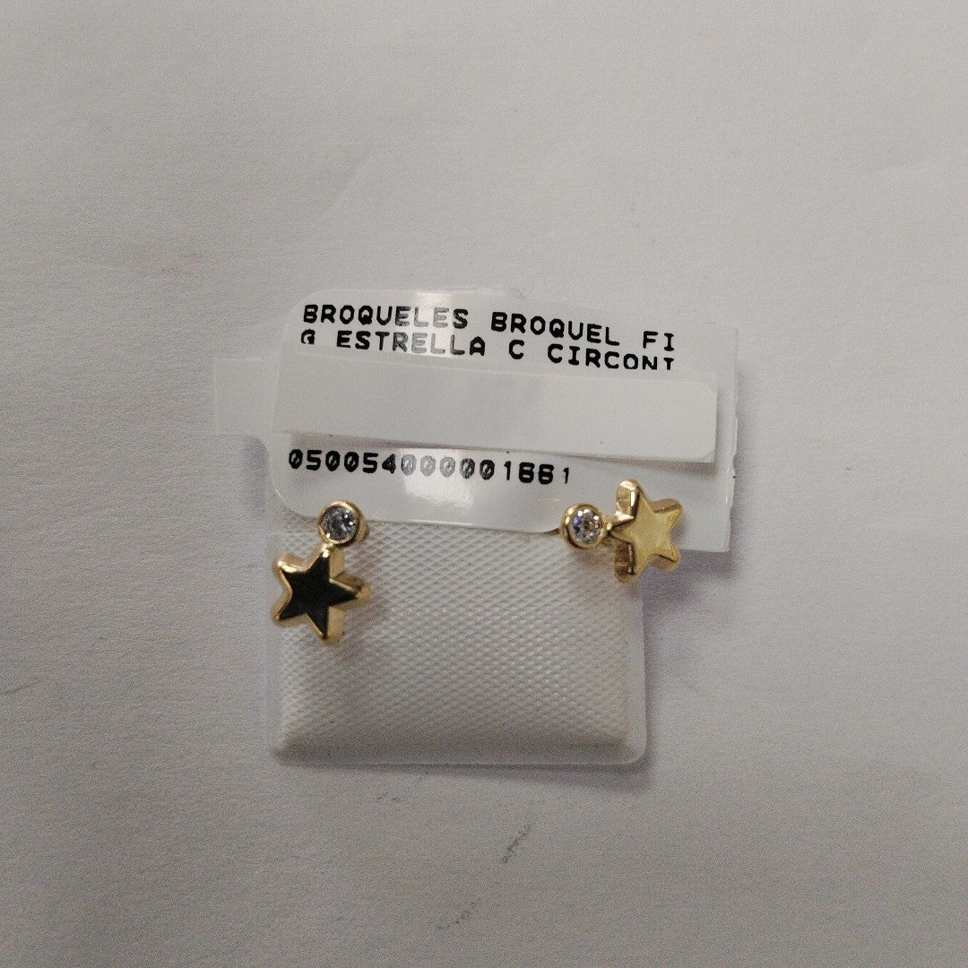 BROQUELES BROQUEL FIG ESTRELLA C CIRCONIA 14K 0.2603 GR (NUEVO)