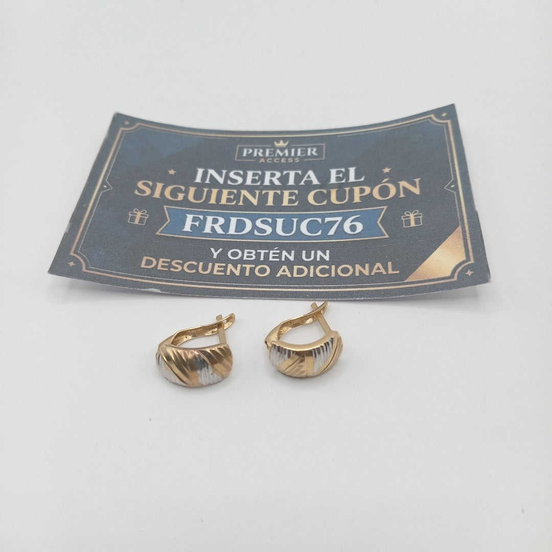 ARETES PAR ORO,RODIADO 14 K 1,80 GRMS (SEMINUEVO)