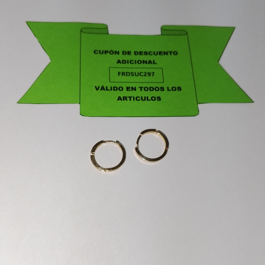 ARETES ARRACADAS C CIRCONIAS 14K 2.3 GR (NUEVO)