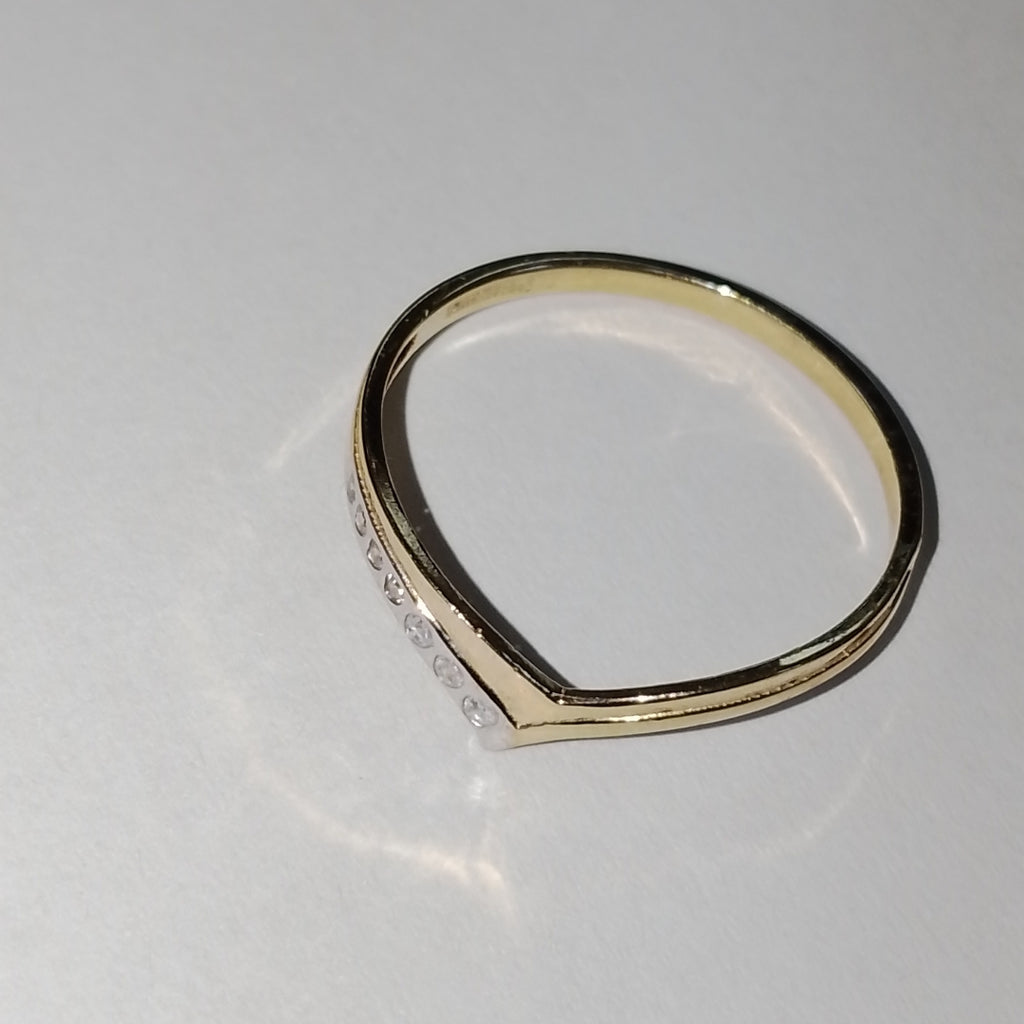 ANILLOS CON CIRCONIAS 14K TALLA 9 1.2 GR (NUEVO)