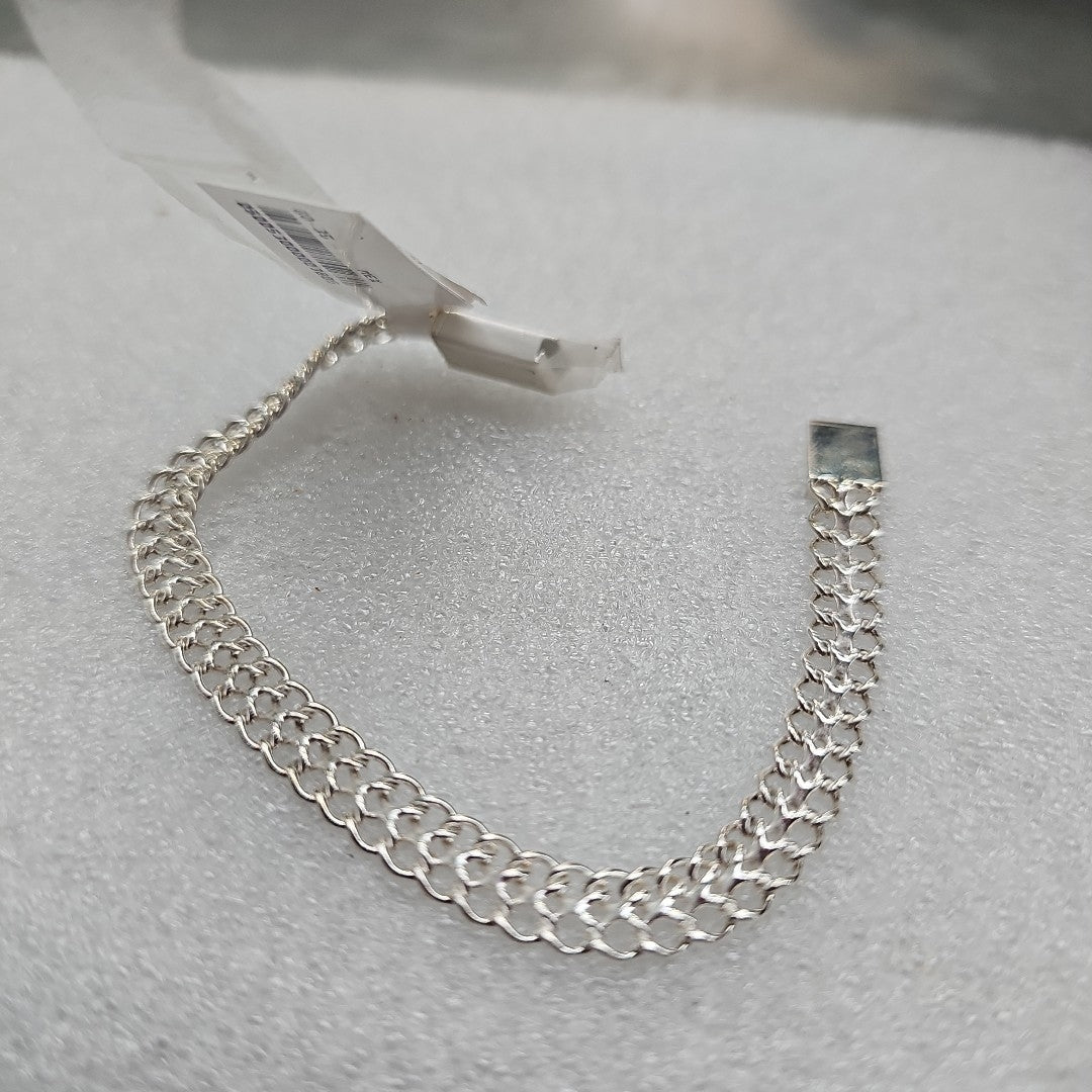PULSERA TEJIDO CHINO PLATA .925 18 CM 7.7 GR (NUEVO)