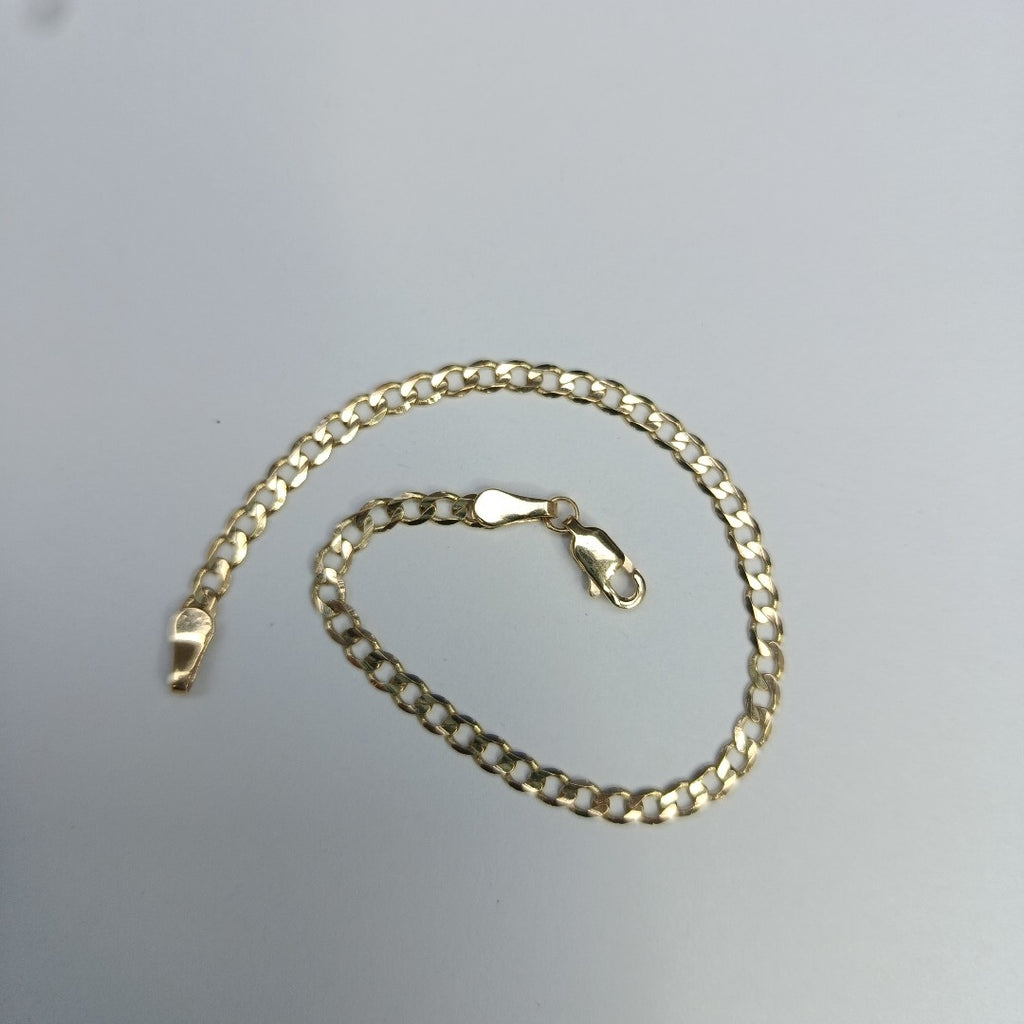 PULSERA TEJIDO BARBADA 14K 18 CM 3.2 GR (NUEVO)