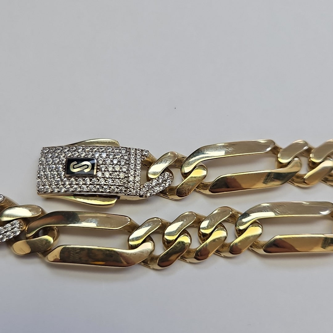PULSERA CABALLERO MONACO ORO 14K 13.3 (NUEVO)