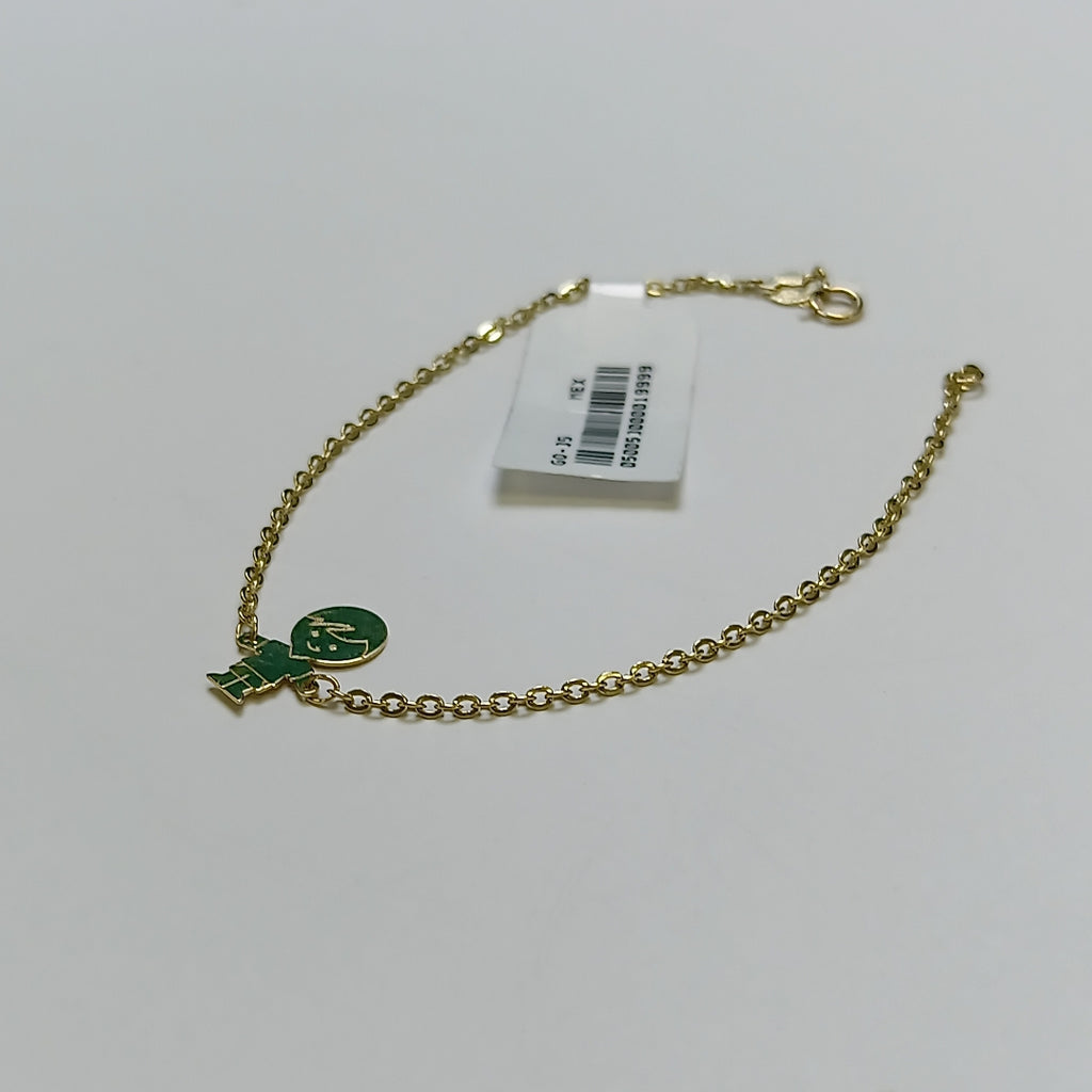 PULSERA TEJIDO ESPECIAL FIG NIÑO 14K 18 CM 1.5 GR (NUEVO)