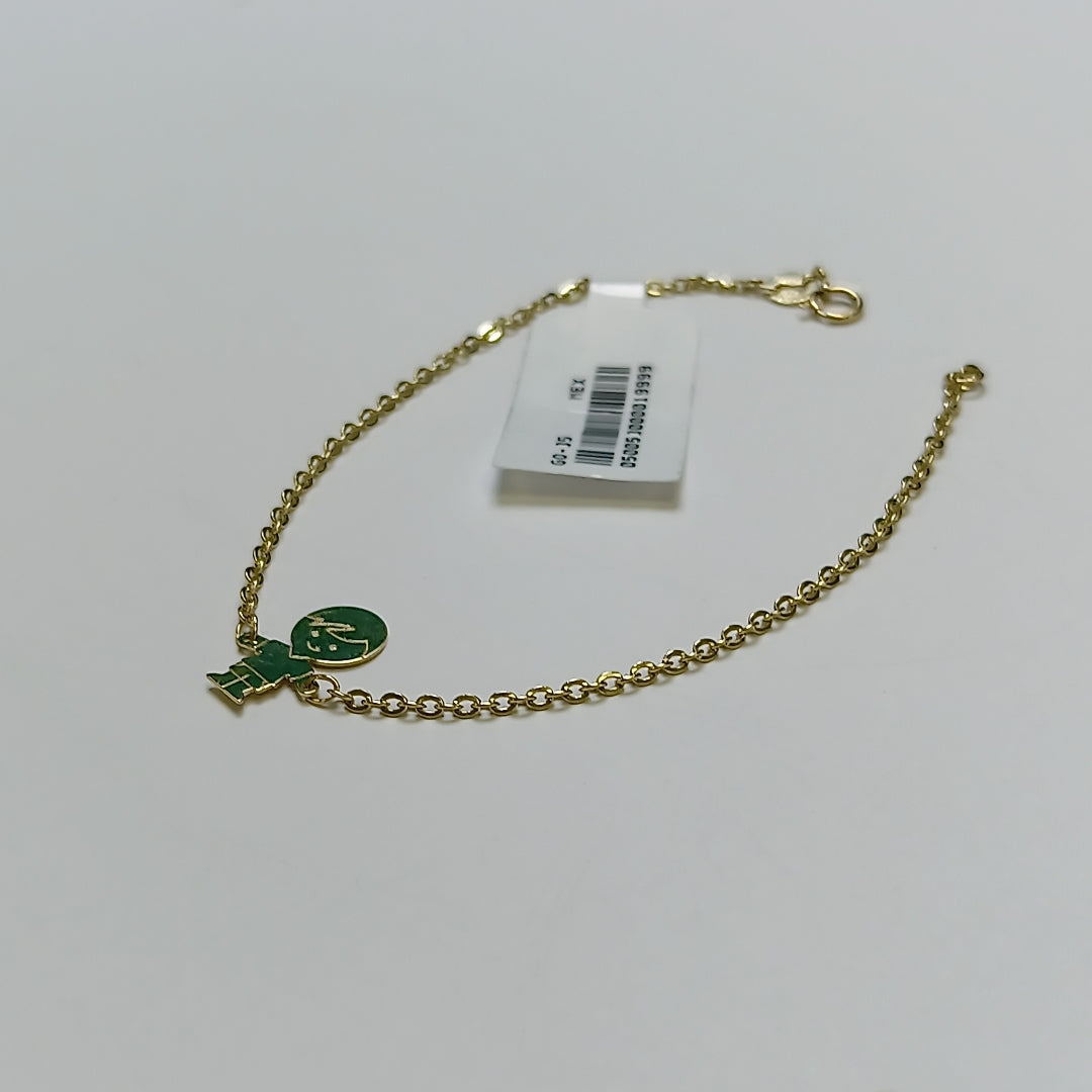 PULSERA TEJIDO ESPECIAL FIG NIÑO 14K 18 CM 1.5 GR (NUEVO)