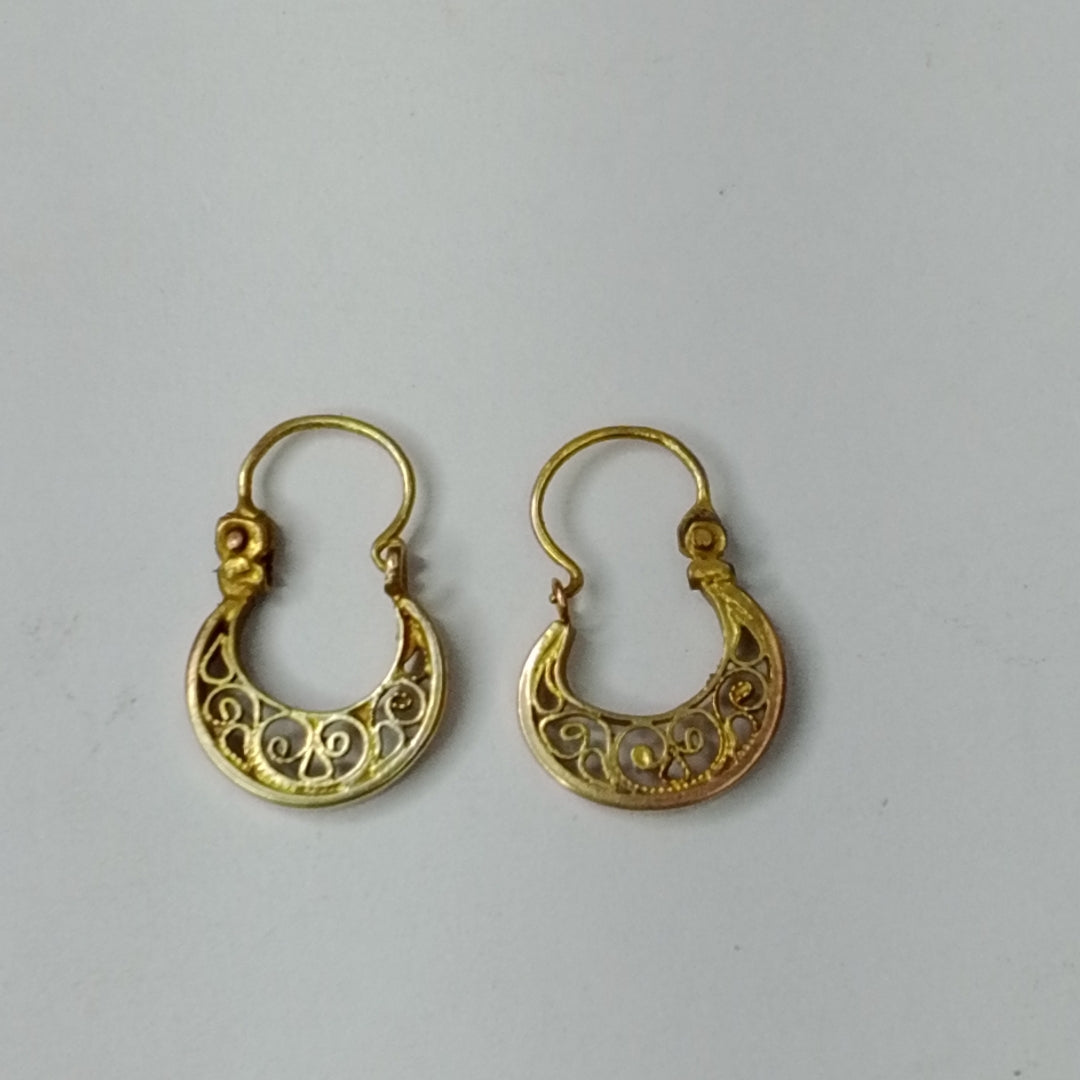 ARETES PAR ORO 8 K 1,00 GRMS (SEMINUEVO)