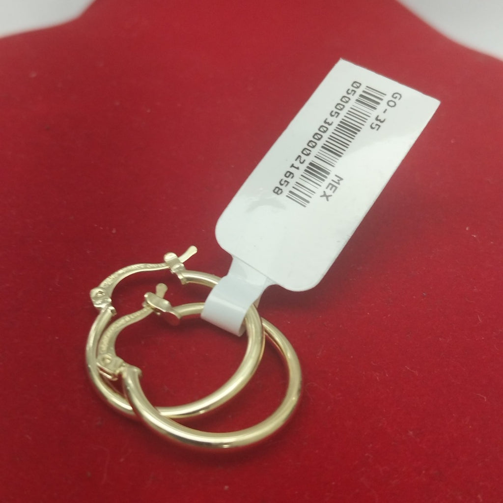 ARETES TEJIDO ARRACADAS LISAS 14K 1.1 GR (NUEVO)