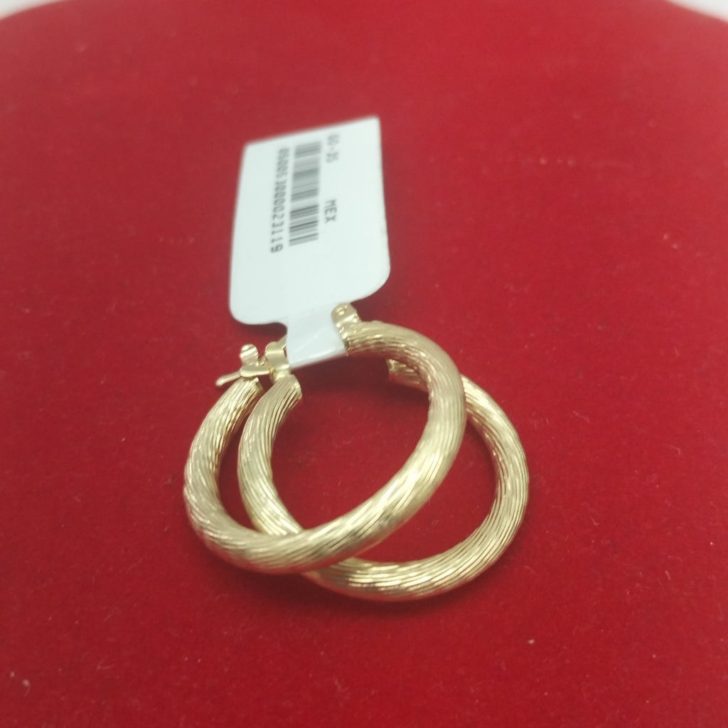 ARETES TEJIDO ARRACADAS ASTRIADAS 14K 2.7 GR (NUEVO)