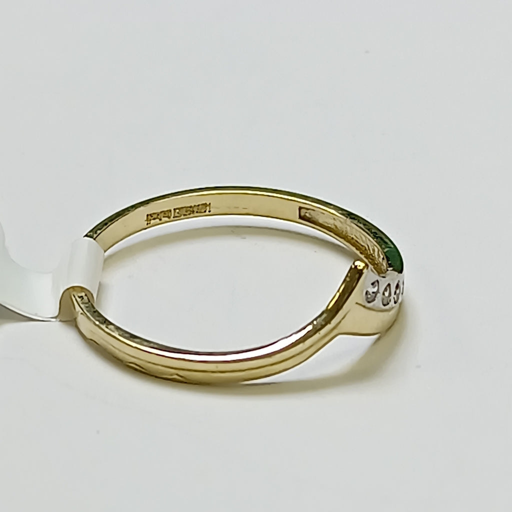 ANILLOS CON CIRCONIAS 14K TALLA 7 1 GR (NUEVO)