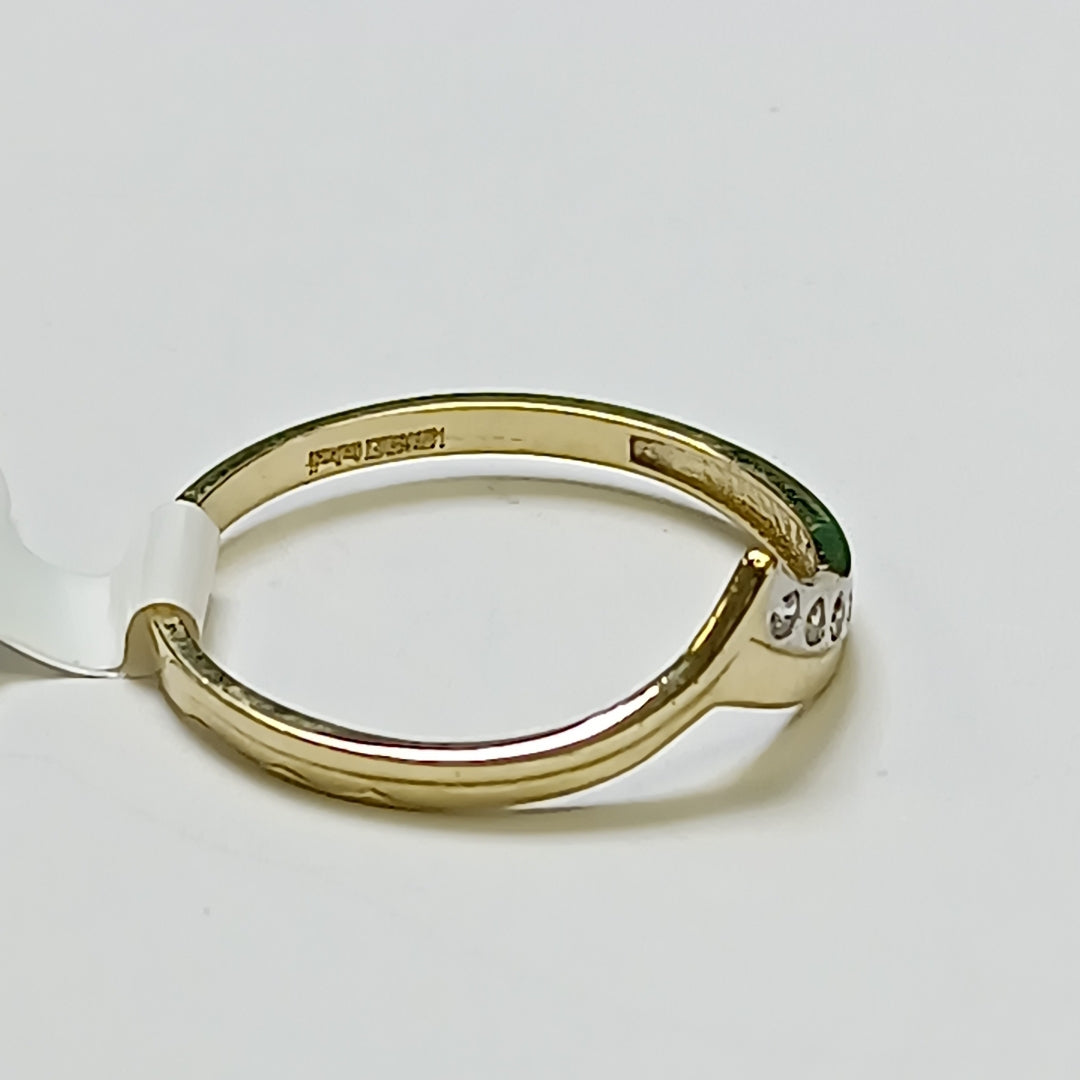 ANILLOS CON CIRCONIAS 14K TALLA 7 1 GR (NUEVO)