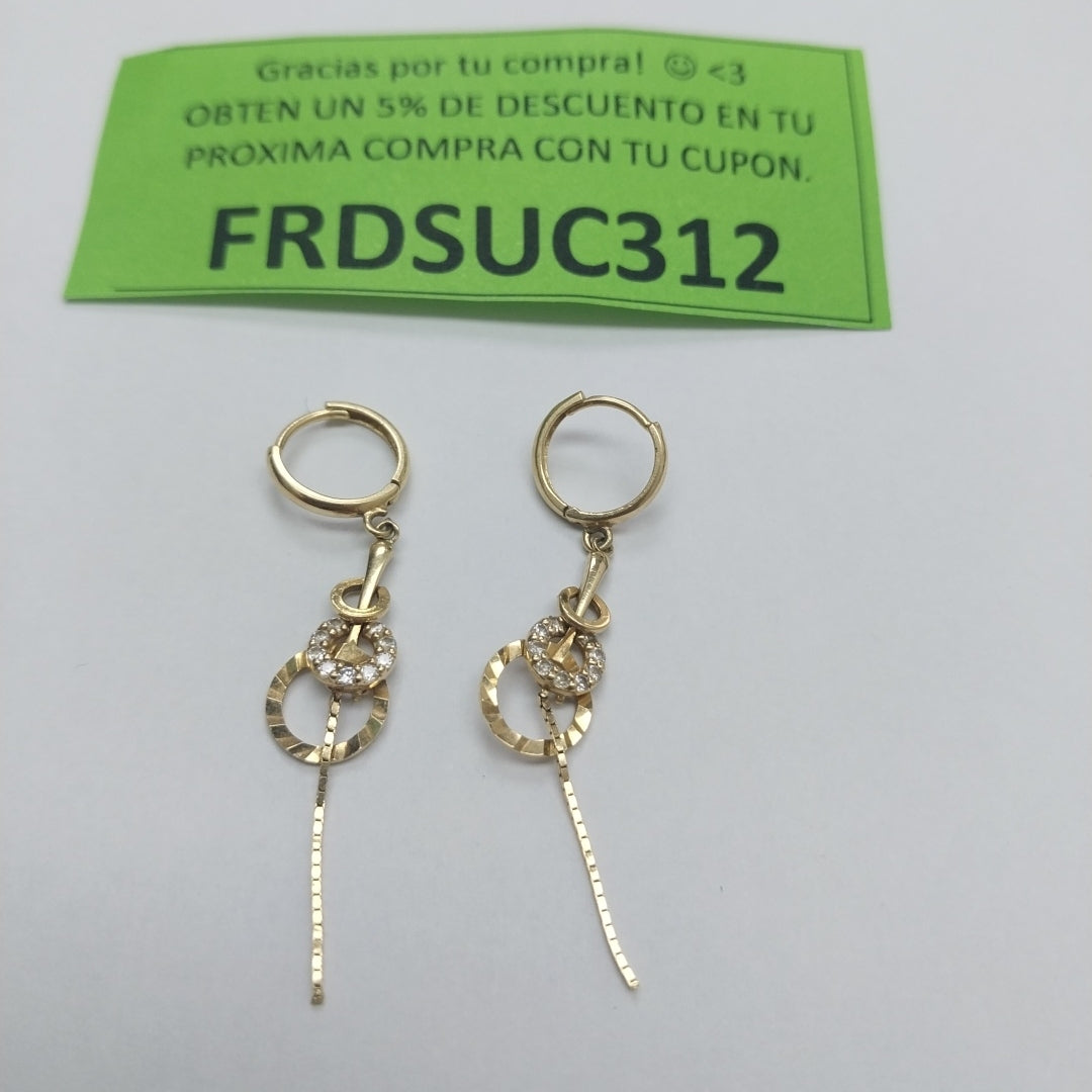 ARRACADAS PAR ORO 14 K 2.3 GRMS (SEMINUEVO)