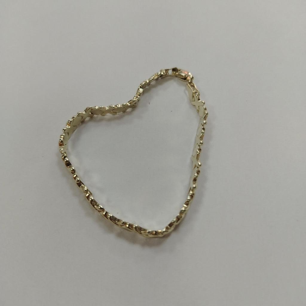 PULSERA ESPECIAL XOXO 14K 18 CM 6.1 GR (NUEVO)
