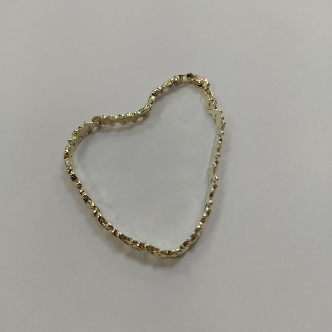 PULSERA ESPECIAL XOXO 14K 18 CM 6.1 GR (NUEVO)