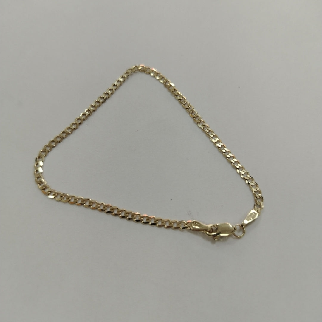 PULSERA TEJIDO BARBADA 14K 18 CM 2.1 GR (NUEVO)