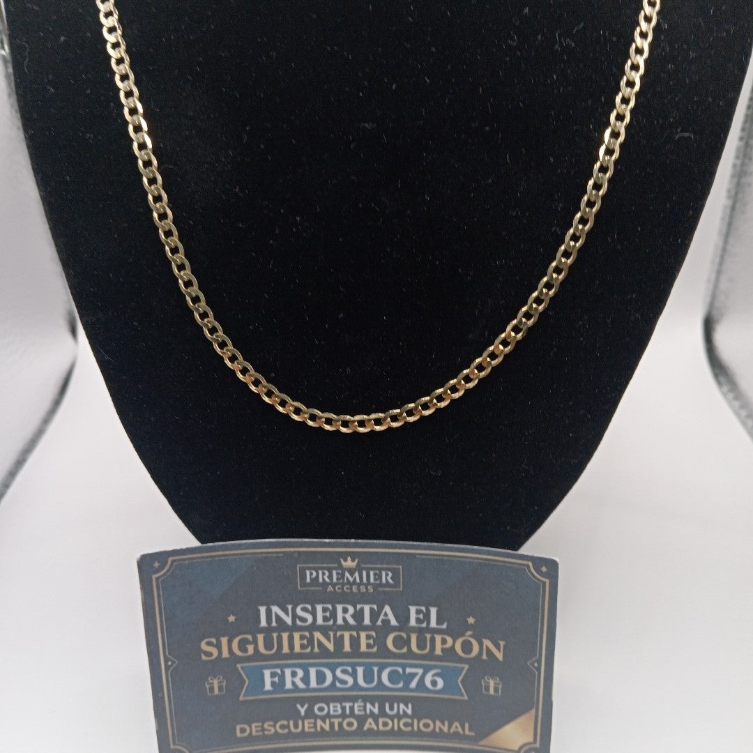 CADENA TEJIDO BARBADA 14K 60 CM 9 GR (NUEVO)