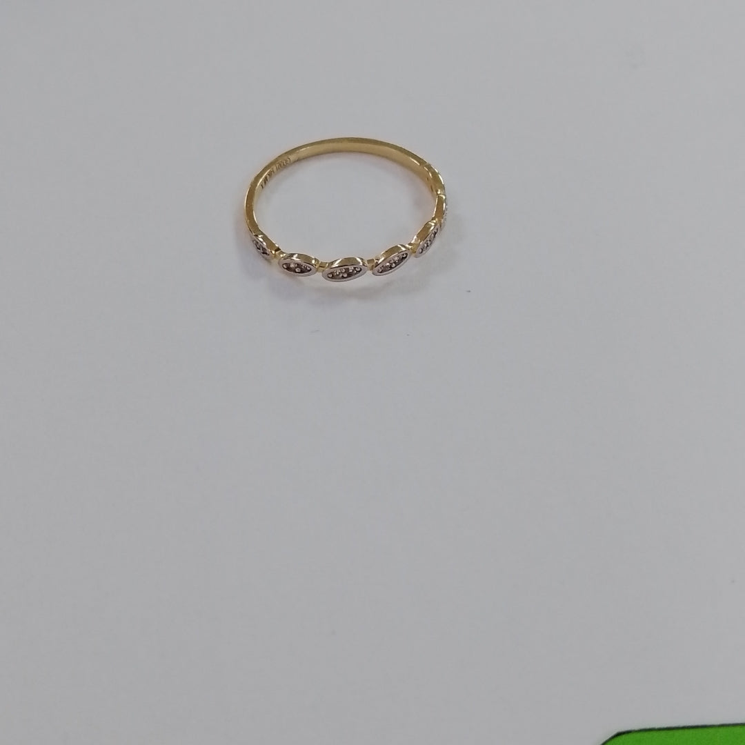 ANILLO ANILLITO FIG C CIRCONIAS 14K 8 TALLA 1.2 GR (NUEVO)