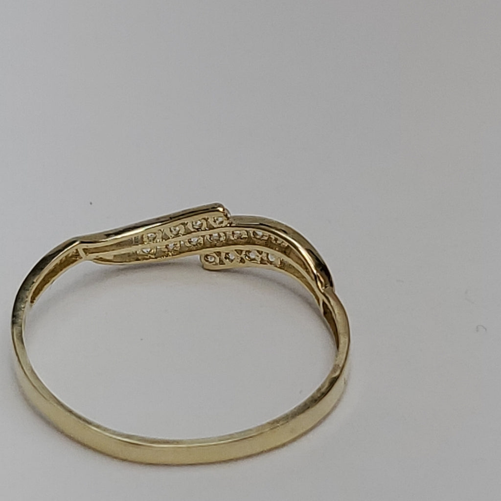 ANILLOS CON CIRCONIAS 14K TALLA 7 0.8 GR (NUEVO)