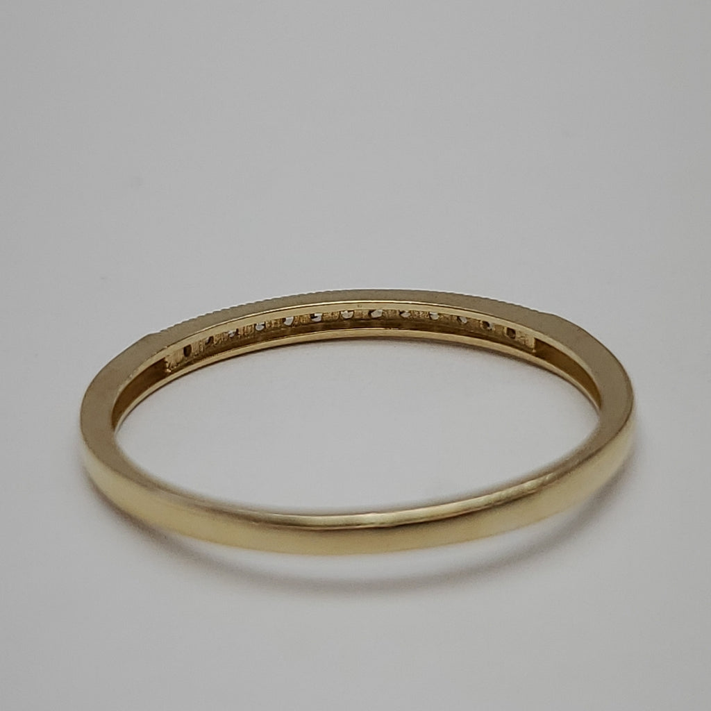 ANILLO ARGOLLA C CIRCONIAS 14K 9 TALLA 1.3 GR (NUEVO)