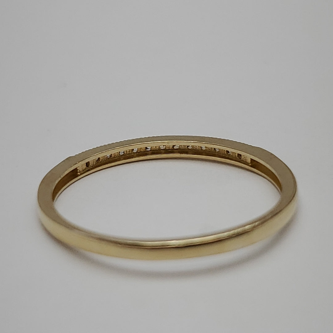 ANILLO ARGOLLA C CIRCONIAS 14K 9 TALLA 1.3 GR (NUEVO)