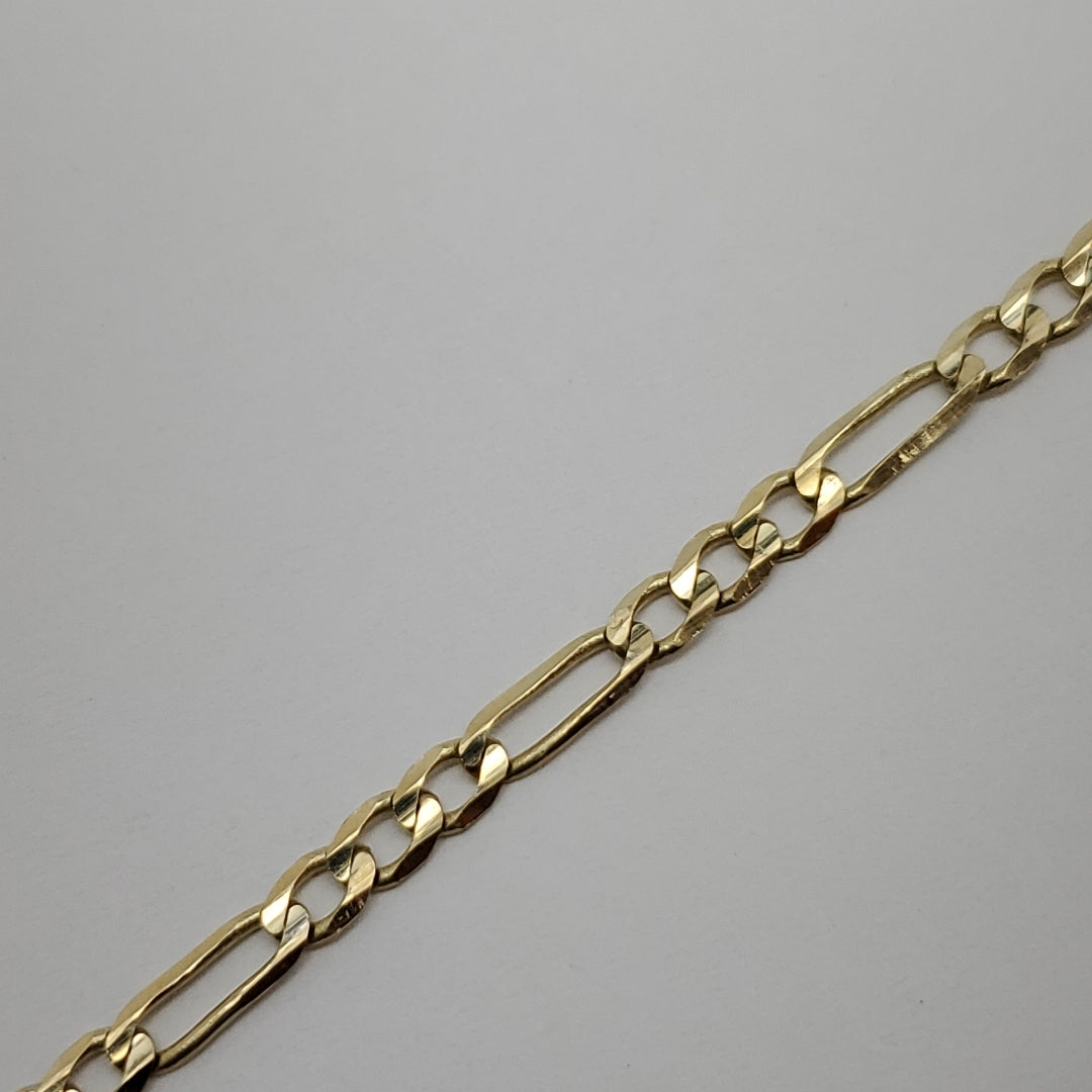 PULSERA TEJIDO 3X1 14K 21 CM 3 GR (NUEVO)