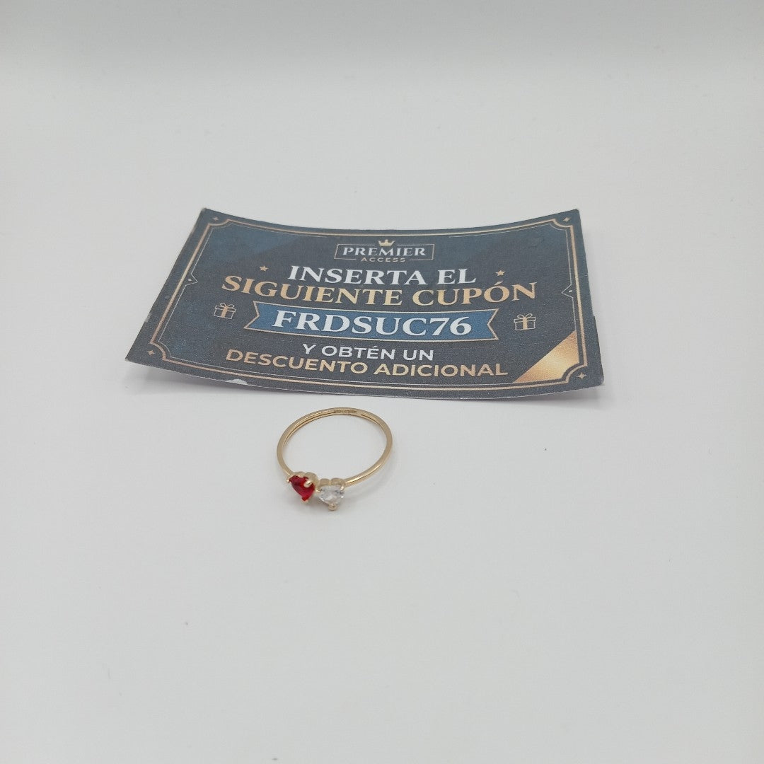 ANILLOS CON CIRCONIA T PIEDRA DE COLOR 14K TALLA 7 1.1 GR (NUEVO)