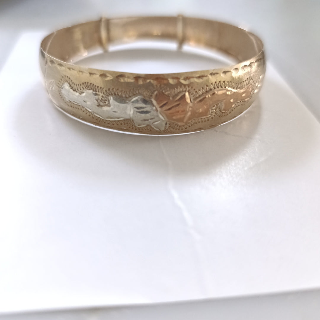 PULSERA RIGIDA ORO 10 K 10.5 GRMS (SEMINUEVO)