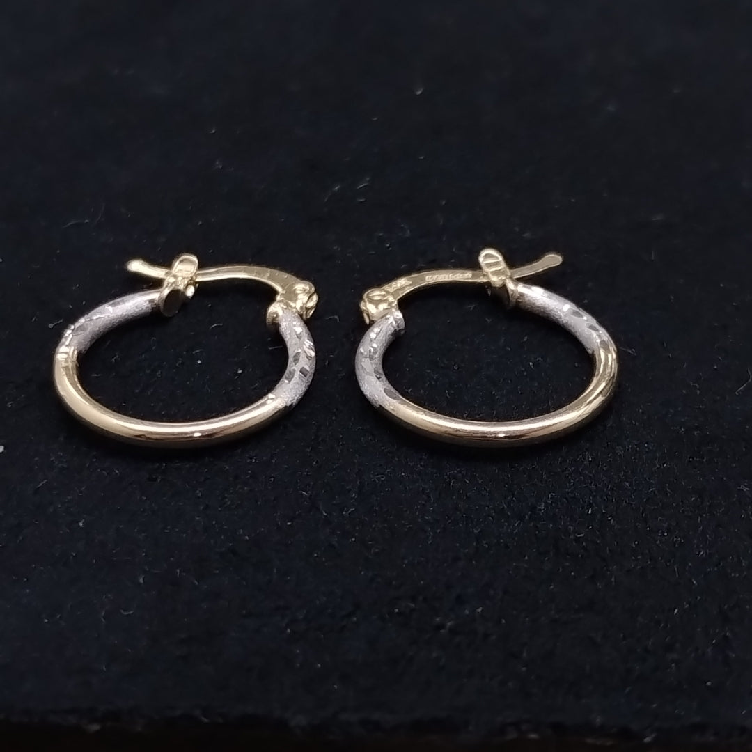 ARETES ARRACADAS COMBINADAS 14K 1.2 GR (NUEVO)