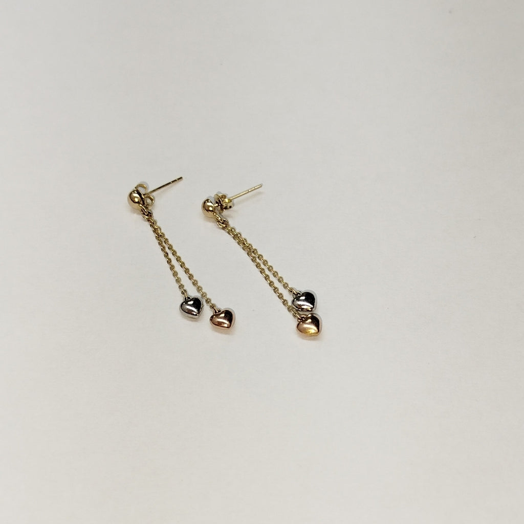 BROQUELES PAR ORO COMBINADO 14 K 2,10 GRMS (SEMINUEVO)