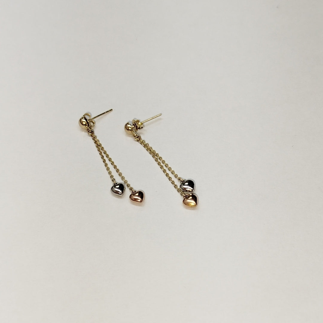 BROQUELES PAR ORO COMBINADO 14 K 2,10 GRMS (SEMINUEVO)