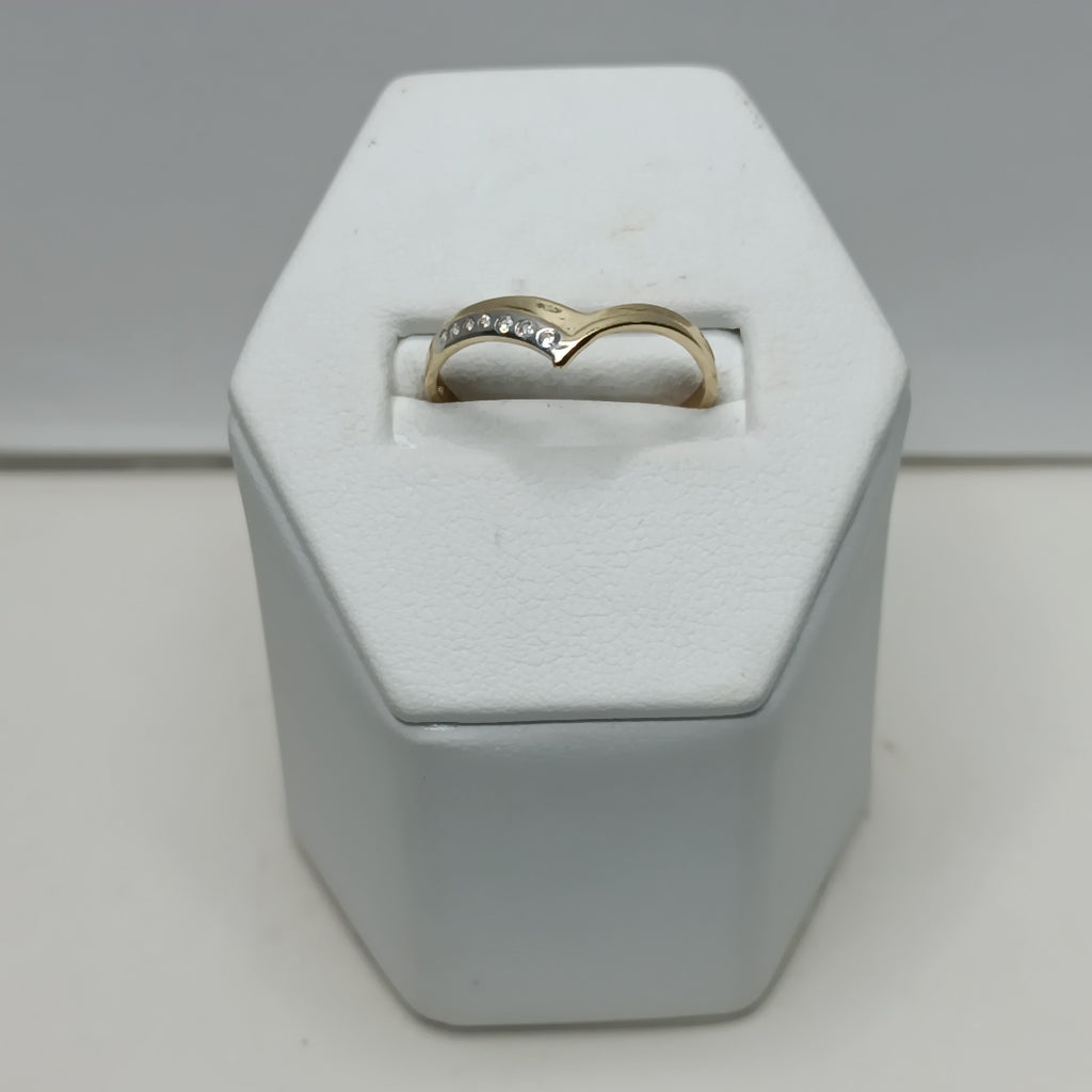 ANILLOS C CIRCONIAS 14K TALLA 8 1 GR (NUEVO)