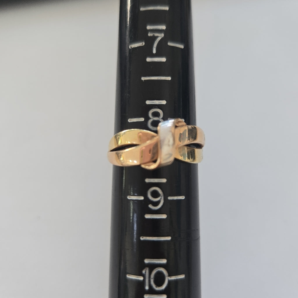 ANILLO ORO COMBINADO 10 K 2,10 GRMS (SEMINUEVO)
